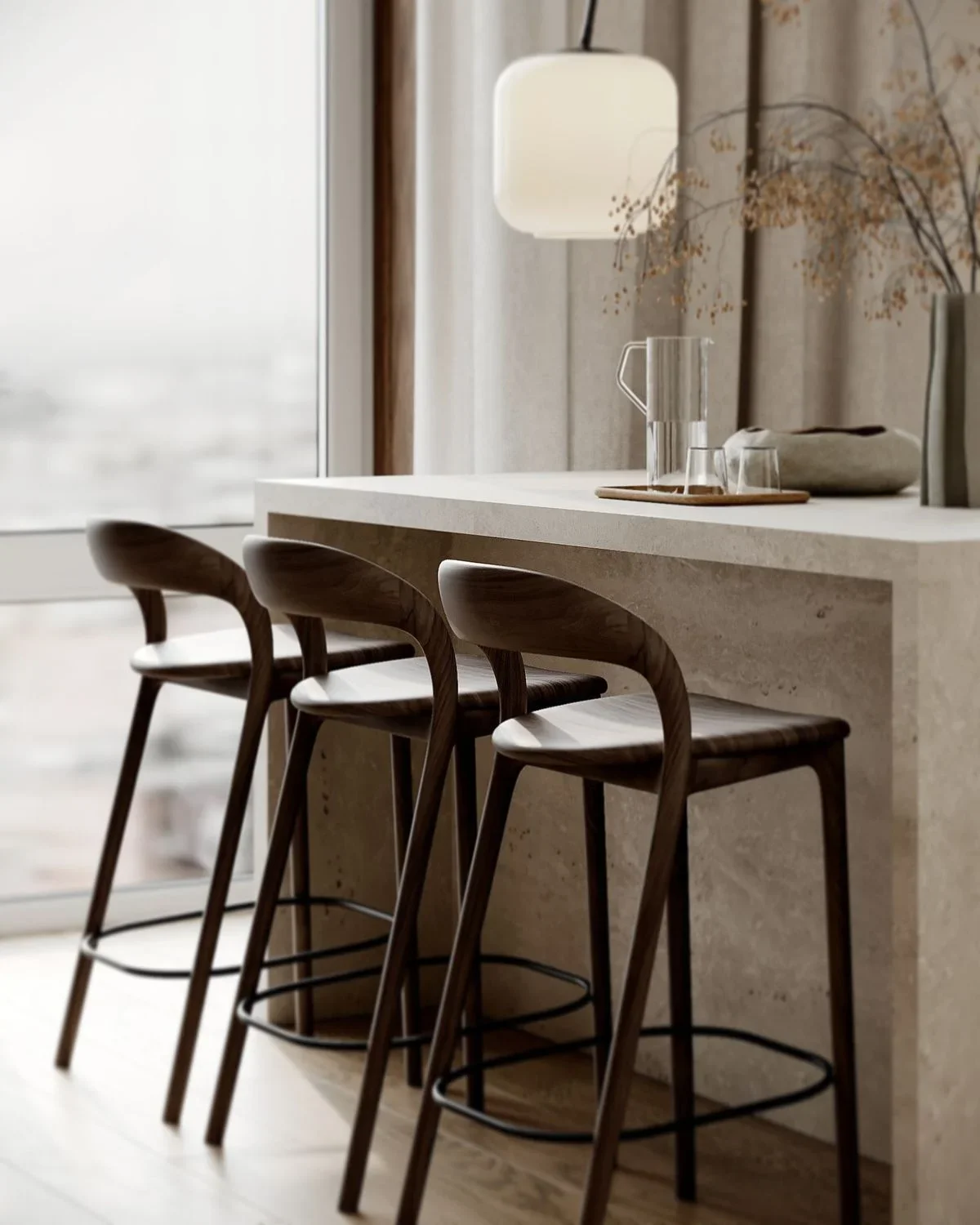 Slim chaise bar