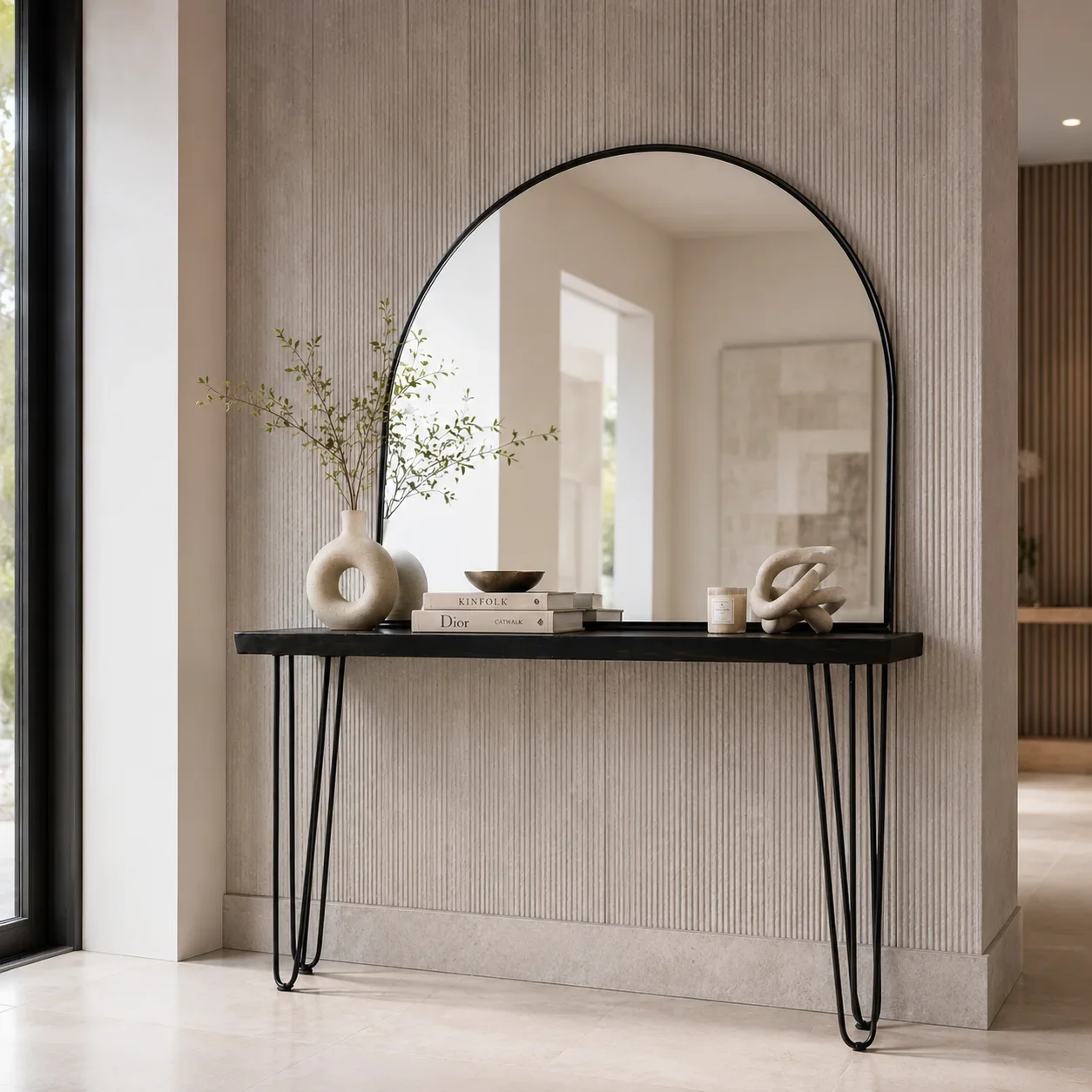 Stripy console + miroir