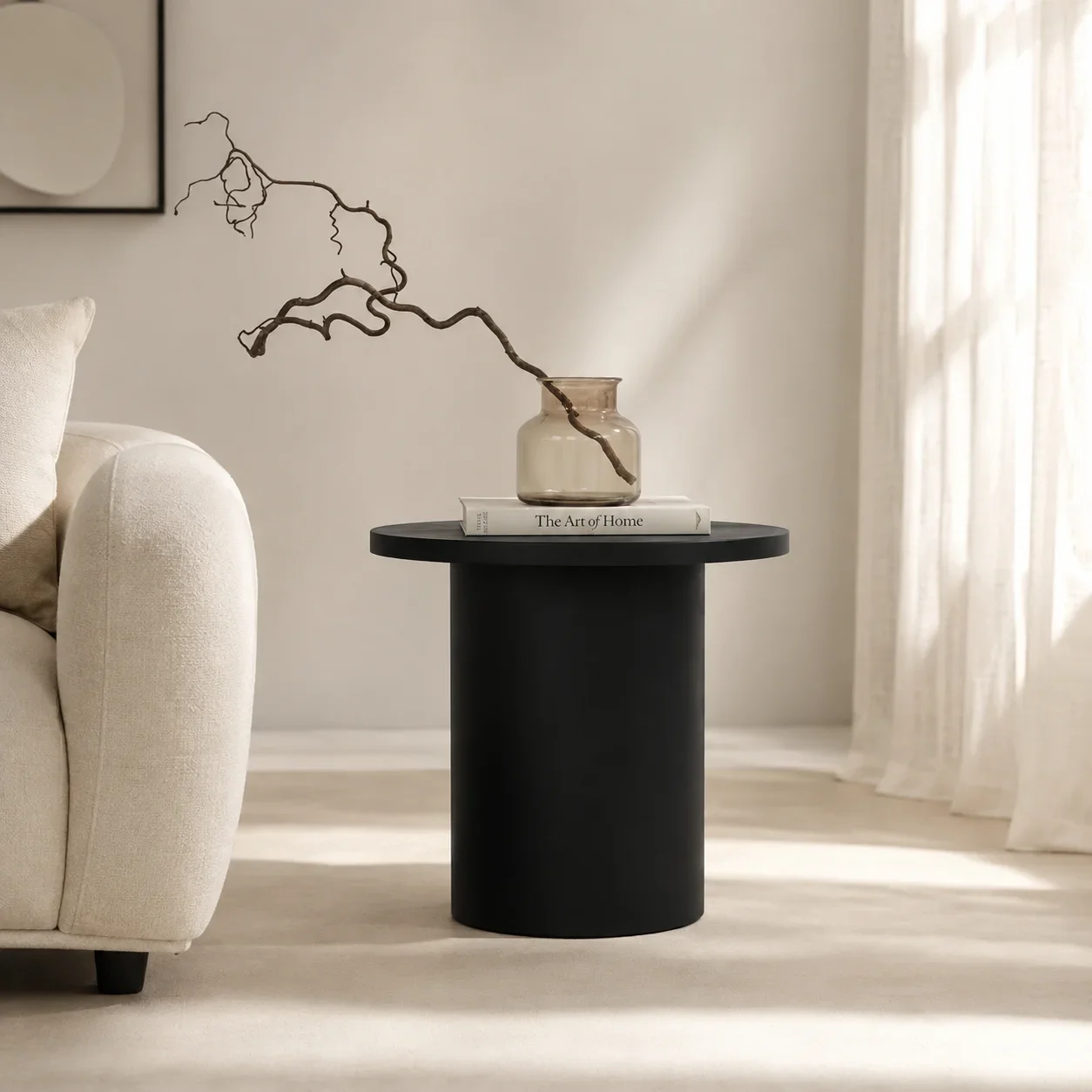 Black side table